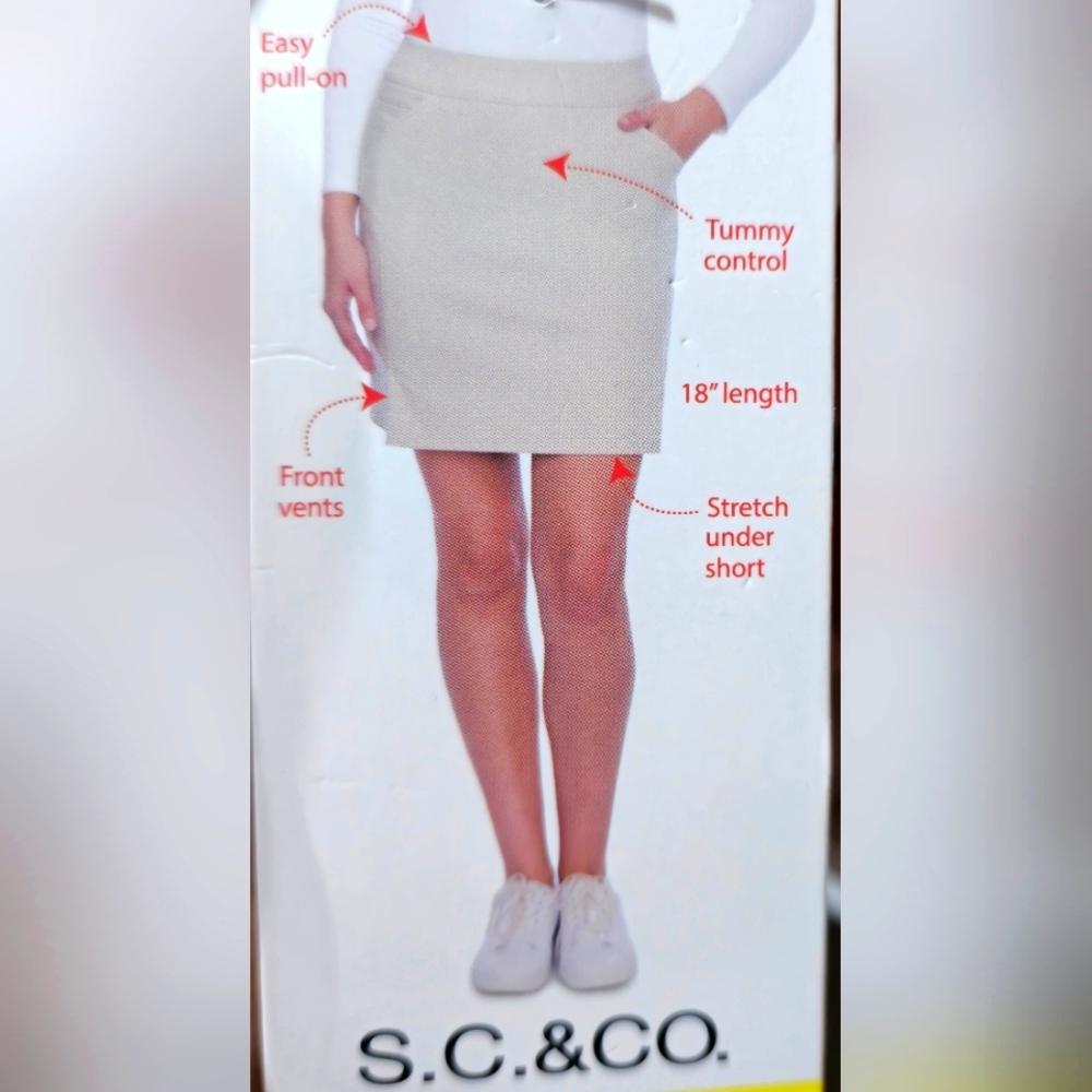 S.C. & CO. Tummy Control Skort Athleisure Mom Skirts Tennis/golf Preppy